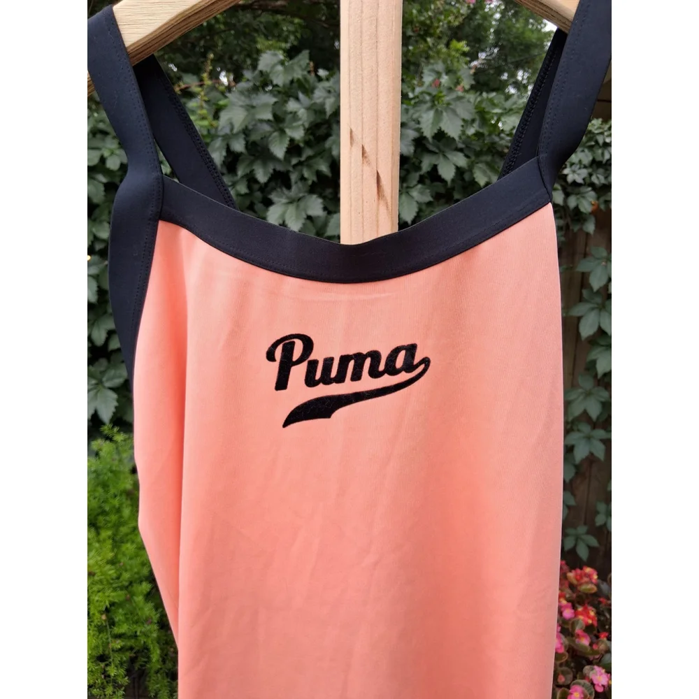 💕NWT Women's Puma Team Dress XL Peach Pink Black - Picture 2 of 10